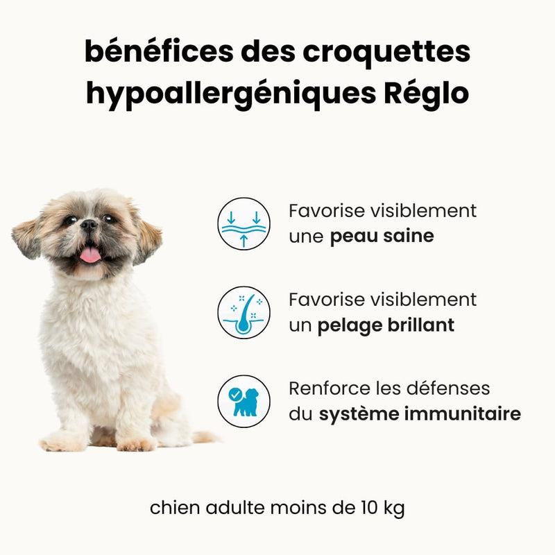 Croquettes hypoallergéniques - Chien adulte moins de 10 kg