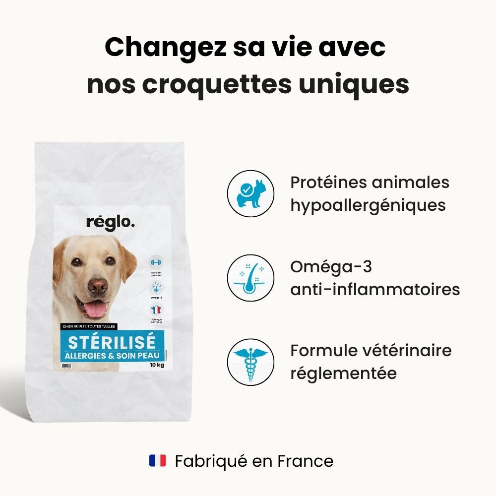 Croquettes Allergies - Chien stérilisé plus de 10 kg